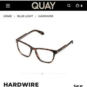 Quay Australia Blue Light Hardwire Glasses.